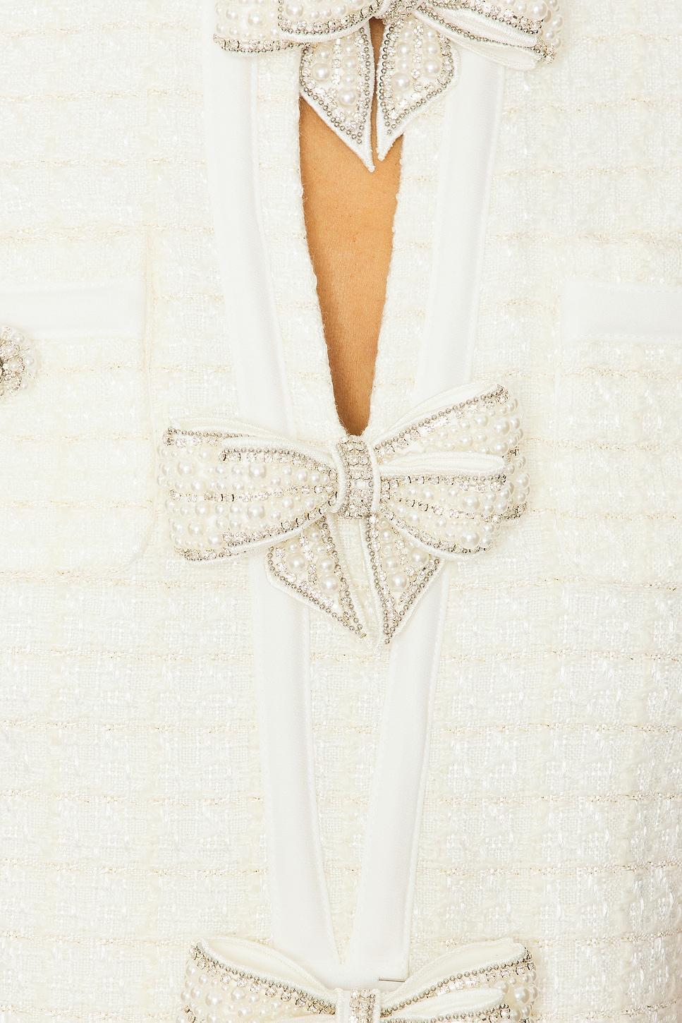 Cream Boucle Bow Mini Dress self-portrait Product Image
