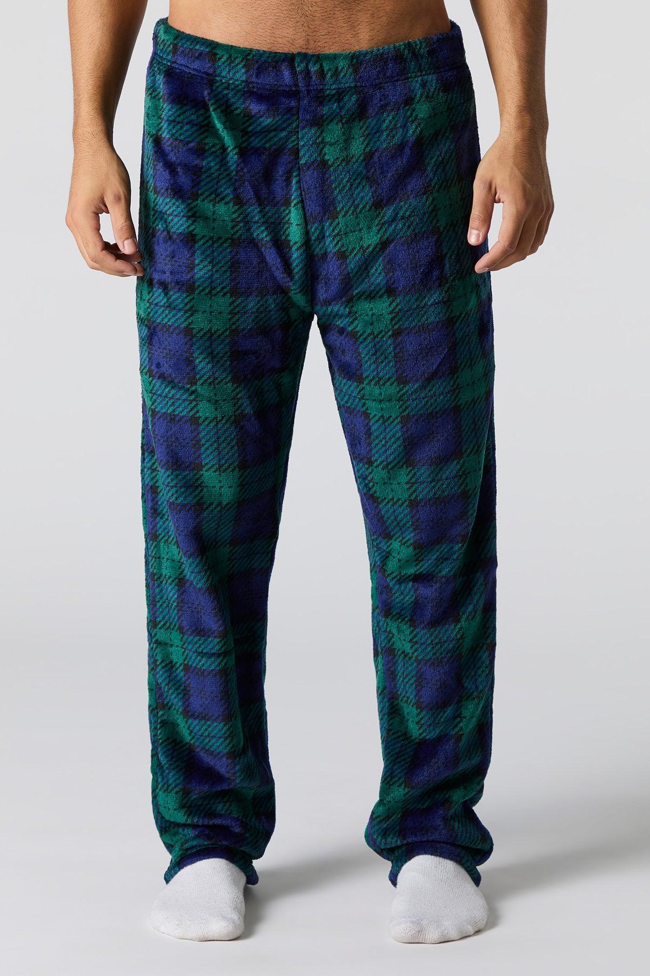 Printed Plush Pajama Pant Male Product Image