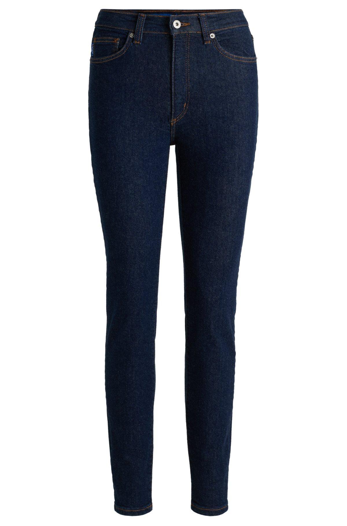 Skinny-fit jeans in dark-blue stretch denim Product Image