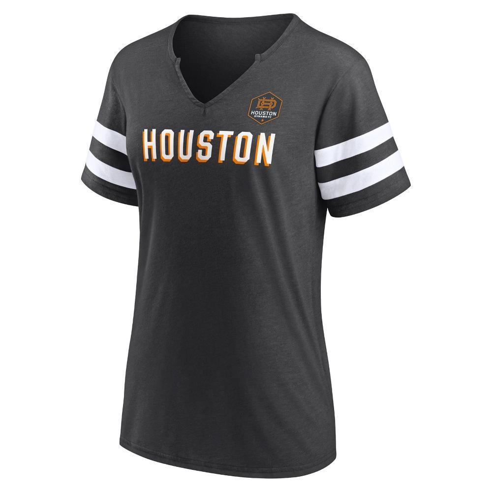 MLS Houston Dynamo Womens Split Neck Team Specialty T-Shirt Product Image