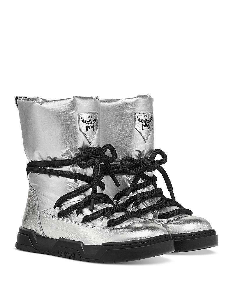 Mcm Womens Skyward Woven Ankle Boots Product Image