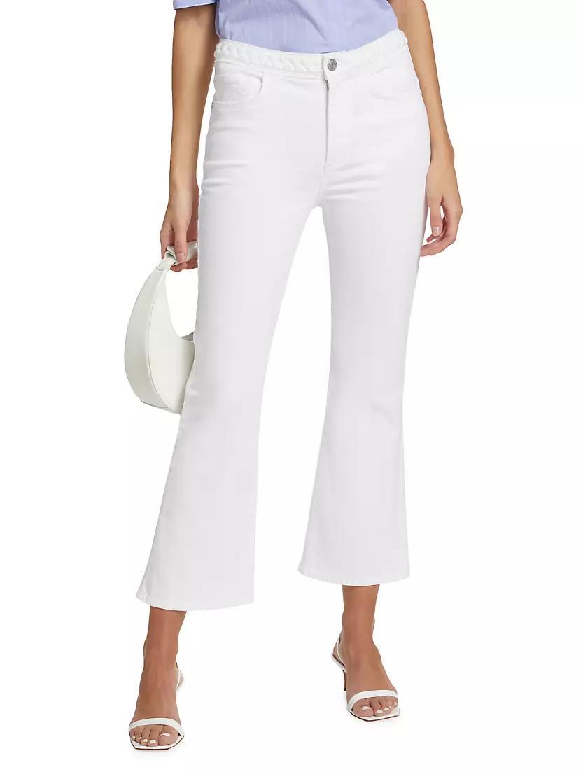 Braided Crop Mini Boot-Cut Jeans Product Image