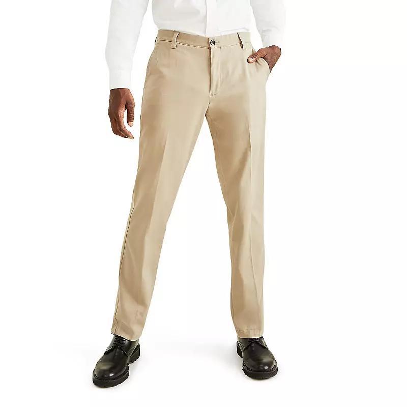 Men's Dockers® Stretch Easy Khaki Straight-Fit Flat-Front Pants, Size: 32 X 32, Black Product Image