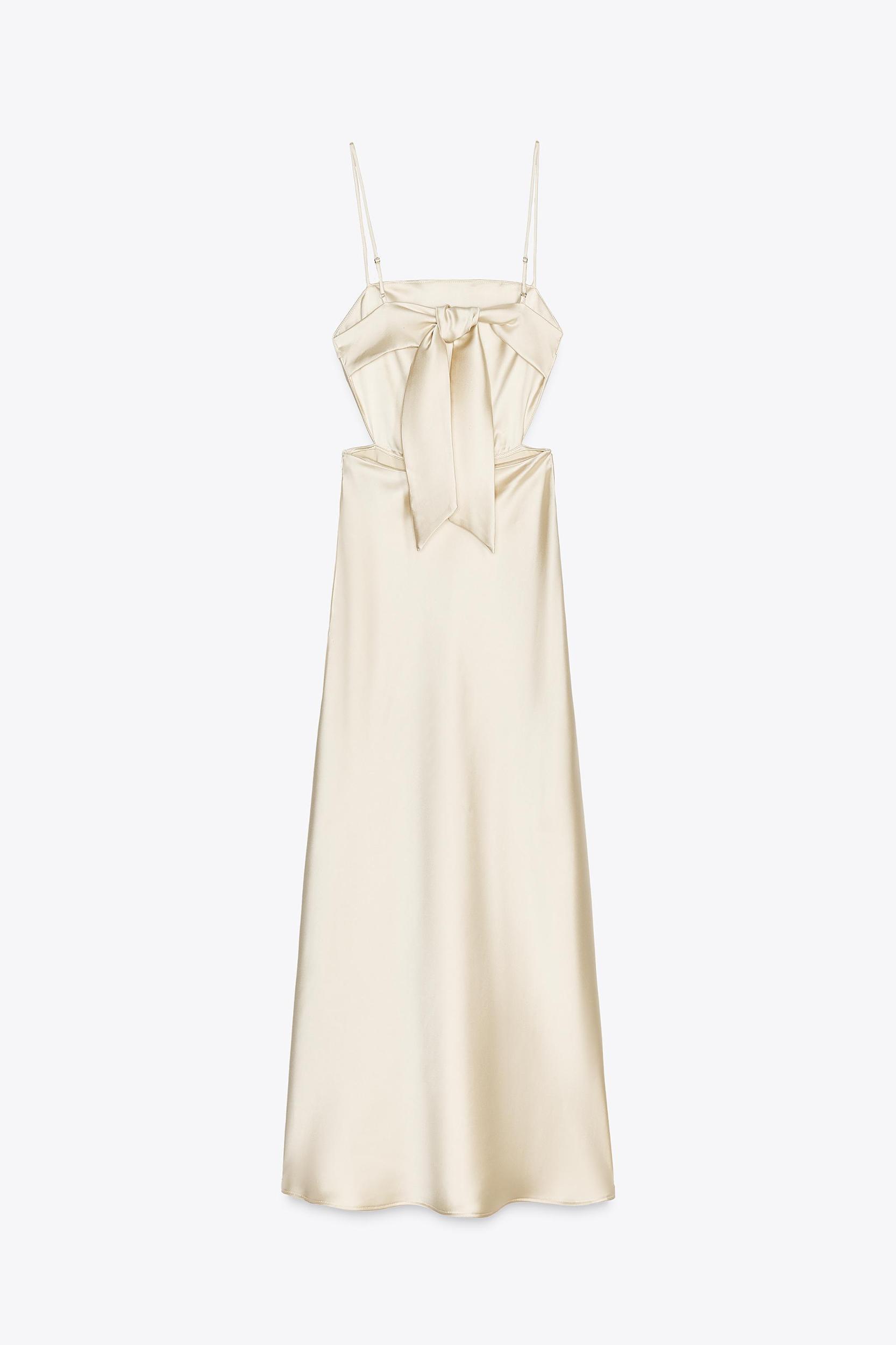SATIN WRAP DRESS Product Image