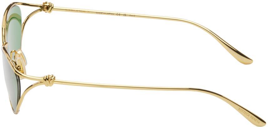 BOTTEGA VENETA Gold Knot Cat-eye Sunglasses In 004 Gold Product Image