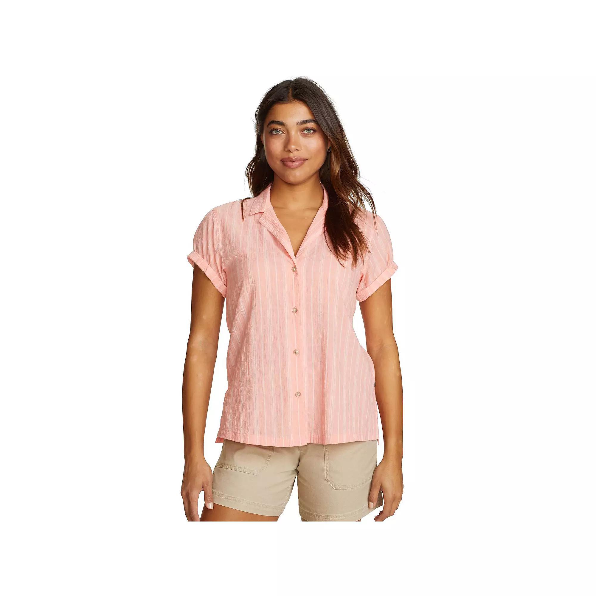 Women's Eddie Bauer Packable Camp Shirt, Size: XS, Pink Product Image