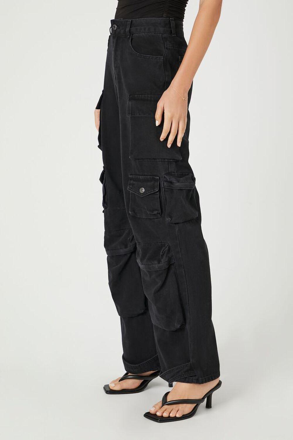 High-Rise Cargo Jeans | Forever 21 Product Image