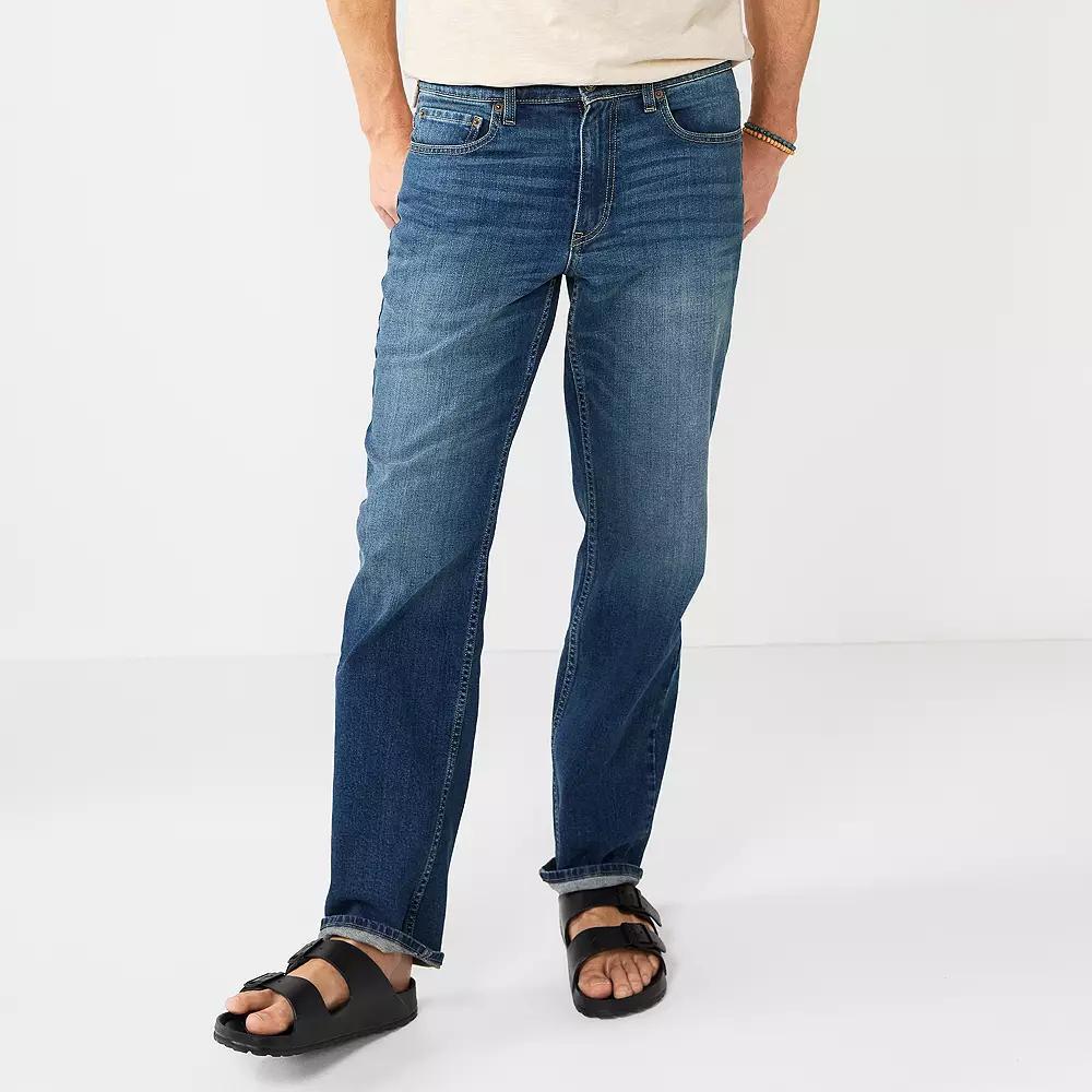 Men's Sonoma Goods For Life® Loose-Fit Jeans, Size: 36X36, Dark Blue Wash Product Image
