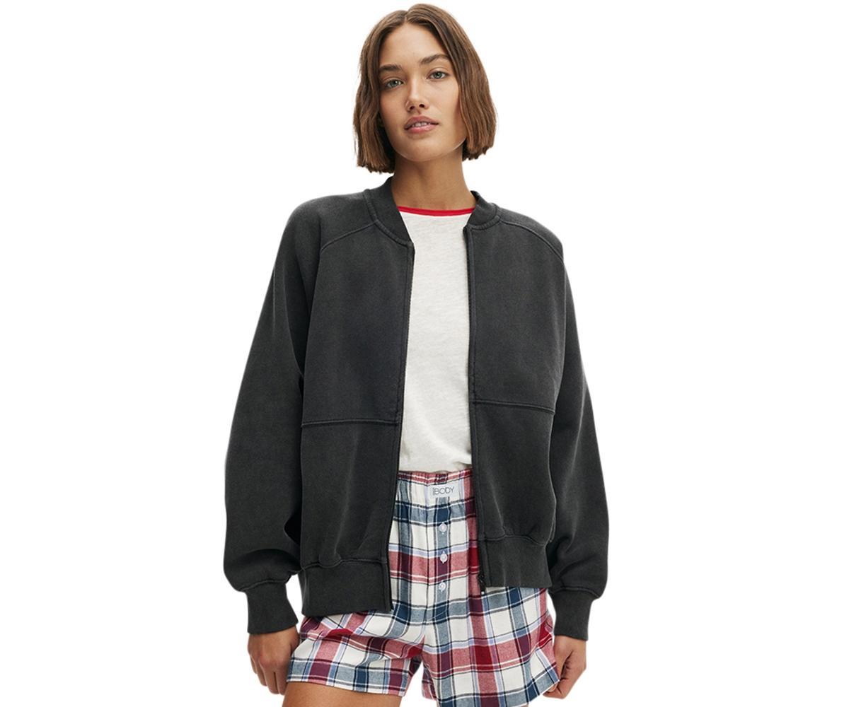 Cotton On Womens Zip Through Fleece Bomber Product Image