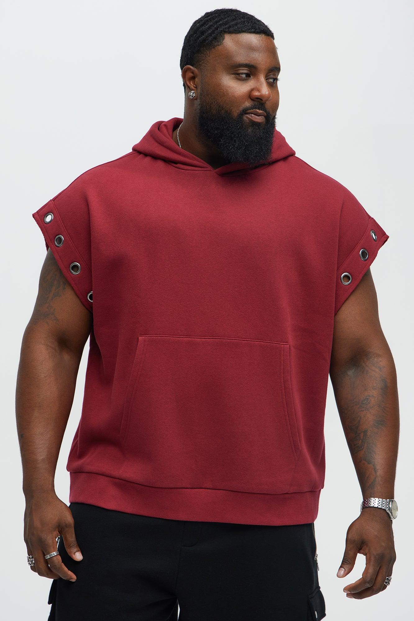 Tyson Ring Sleeveless Hoodie - Red Product Image