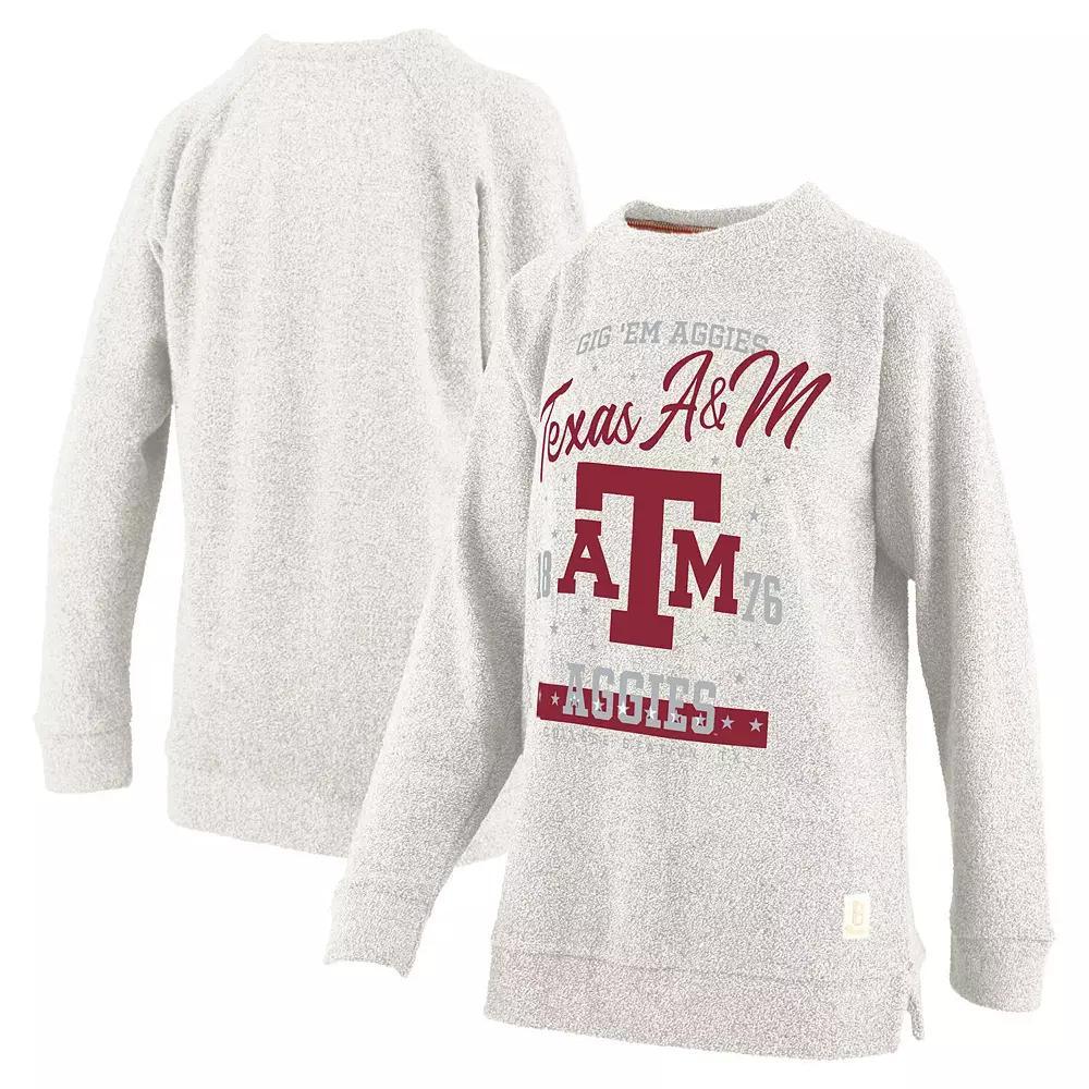 Women's Pressbox Oatmeal Texas A&M Aggies Plus Size Comfy Cairo Terry Pullover Sweatshirt, Size: 2XL, Team Product Image