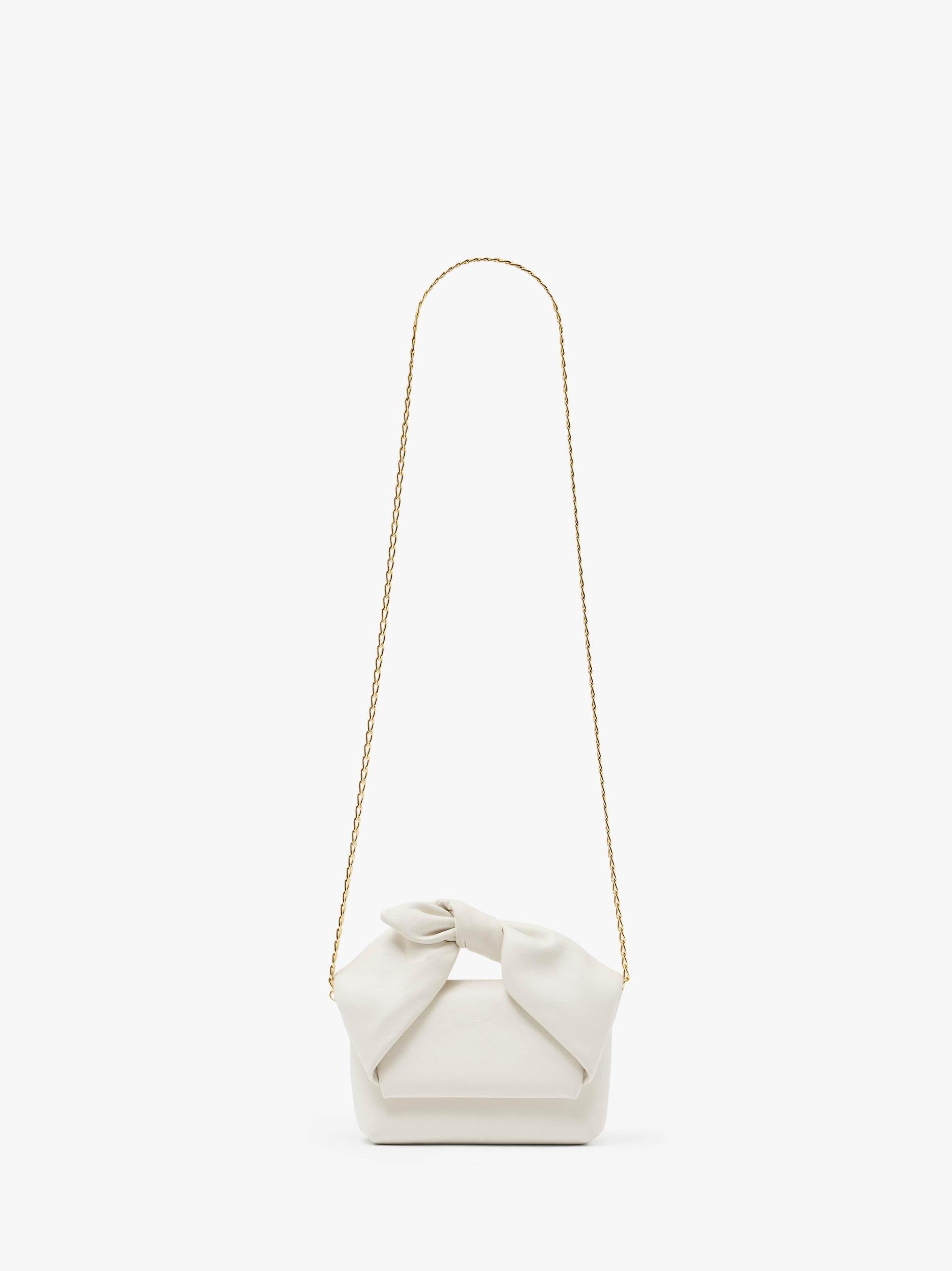 SMALL BOW TWISTER - LEATHER TOP HANDLE BAG Product Image