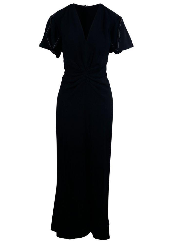 VICTORIA BECKHAM Gathered V In Black Product Image
