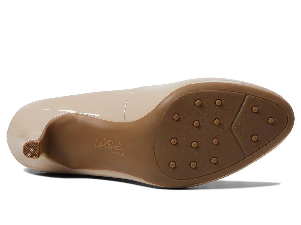 LifeStride Parigi Womens High Heel Pumps Brown Patent Product Image