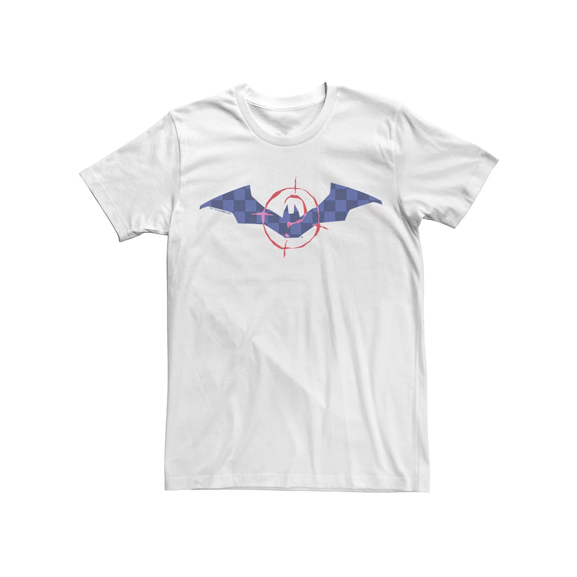 Men's DC Comics The Batman Mask Up Red And Blue Tee, Size: XS, White Product Image