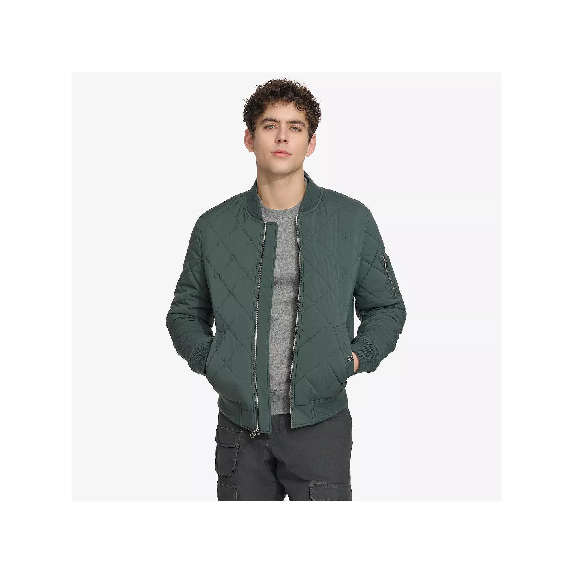 Mens Levis Diamond Quilted Bomber Jacket Brown Brown Product Image