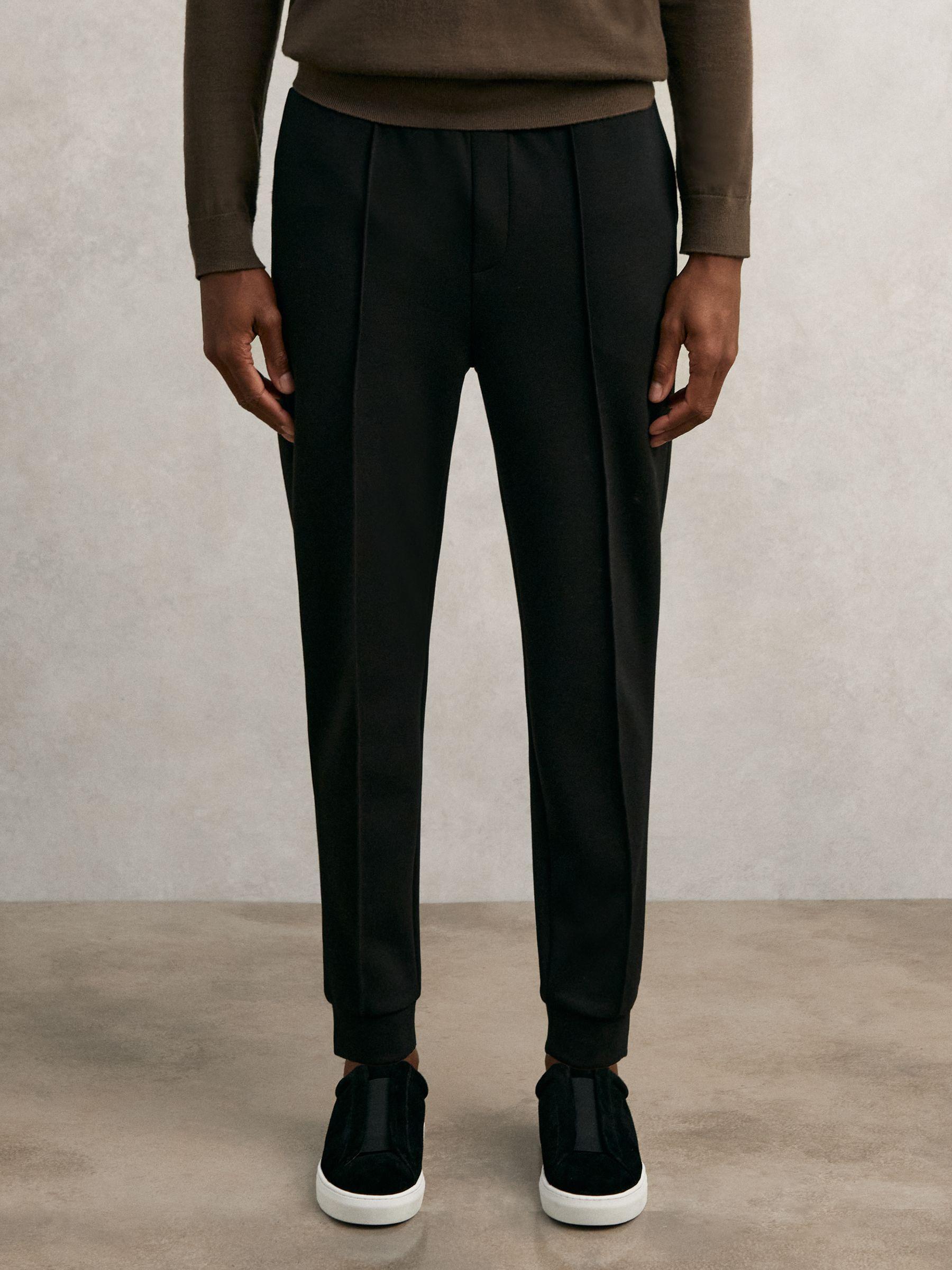 Regular-Fit Wool-Blend Suit Trousers in Blue Product Image