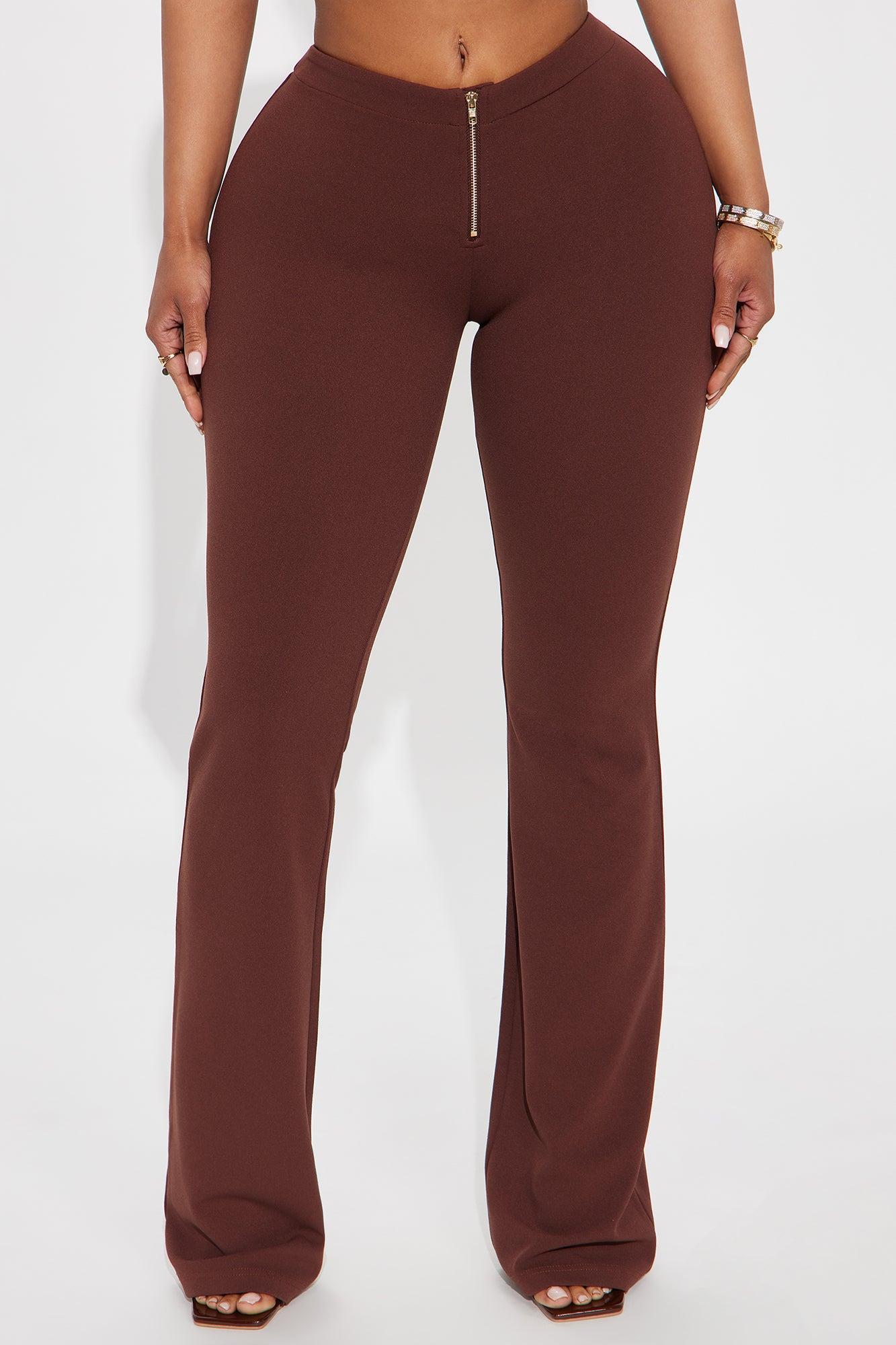 The Absolute Sweetest Low Rise Flare Pant - Brown Product Image