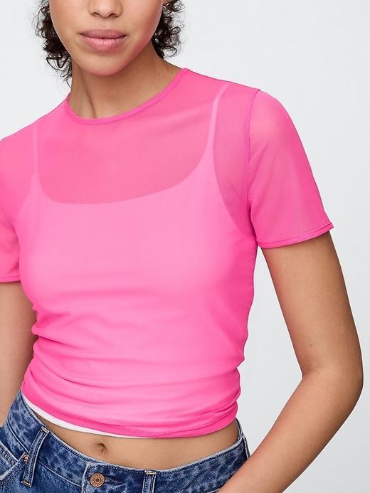 Mesh Cropped T-Shirt Product Image