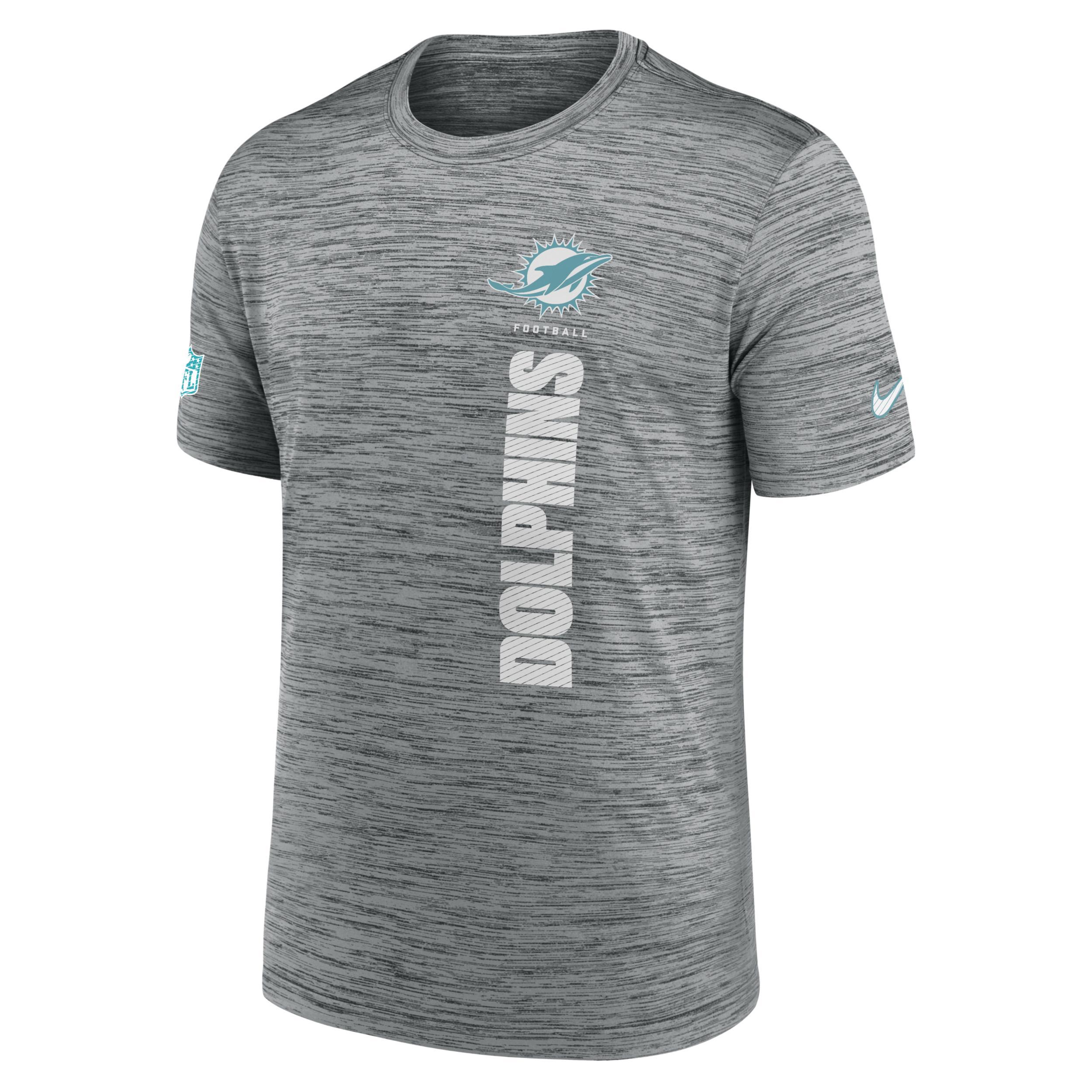 Nike Mens Gray Miami Dolphins 2024 Sideline Velocity Performance T-Shirt Product Image