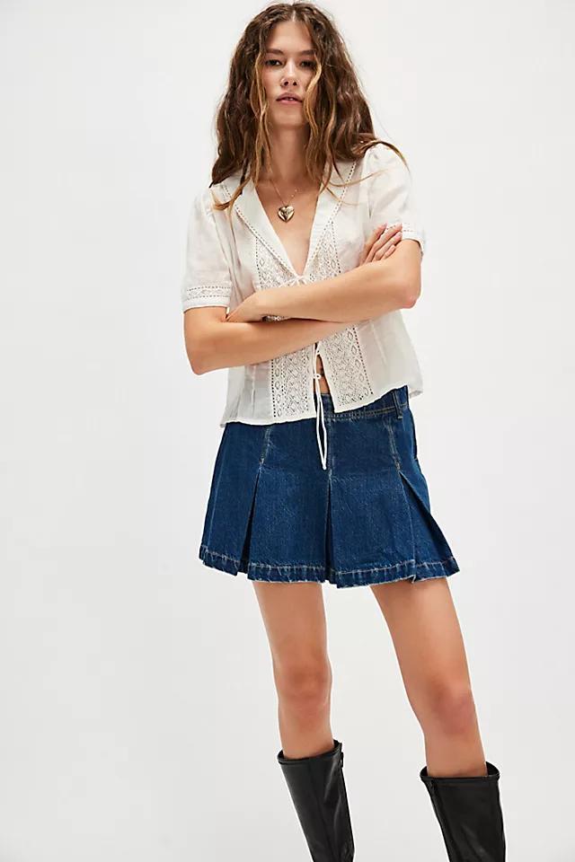 We The Free Madison Ave Denim Mini Skirt Product Image