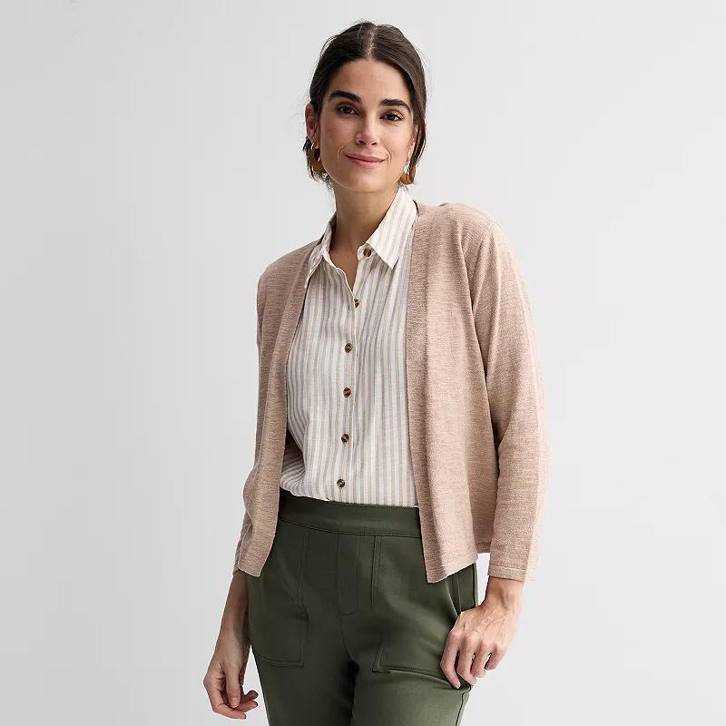 Women's Croft & Barrow® Open Front Cardigan, Size: Small, Tara Product Image