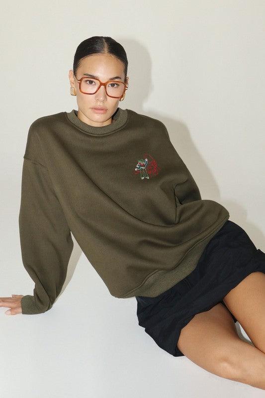 Cowgirl Rodeo Embroidered Sweatshirt Product Image