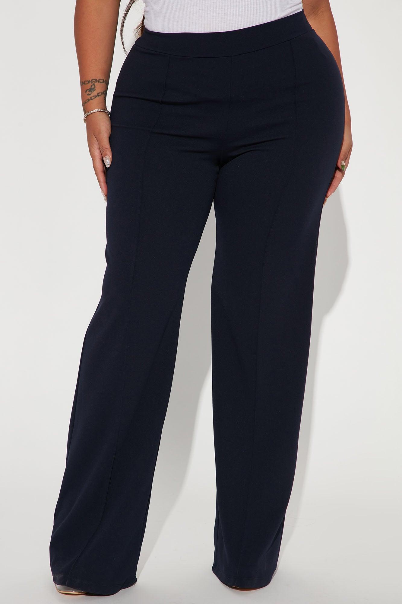 Tall Victoria High Waisted Dress Pants - Navy Product Image