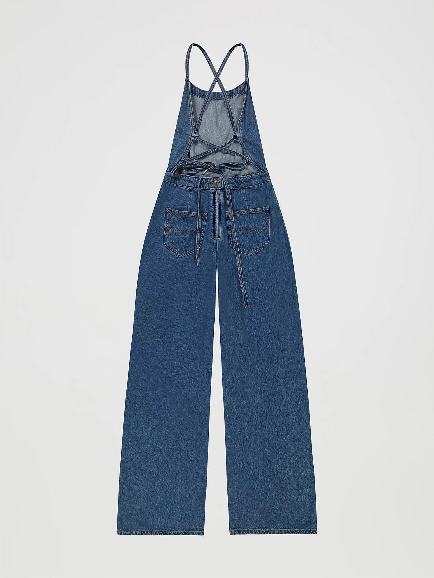 Women's Cross Back Denim Wide Leg Jumpsuit | Women's Union-Alls & Overalls | Lee® Product Image