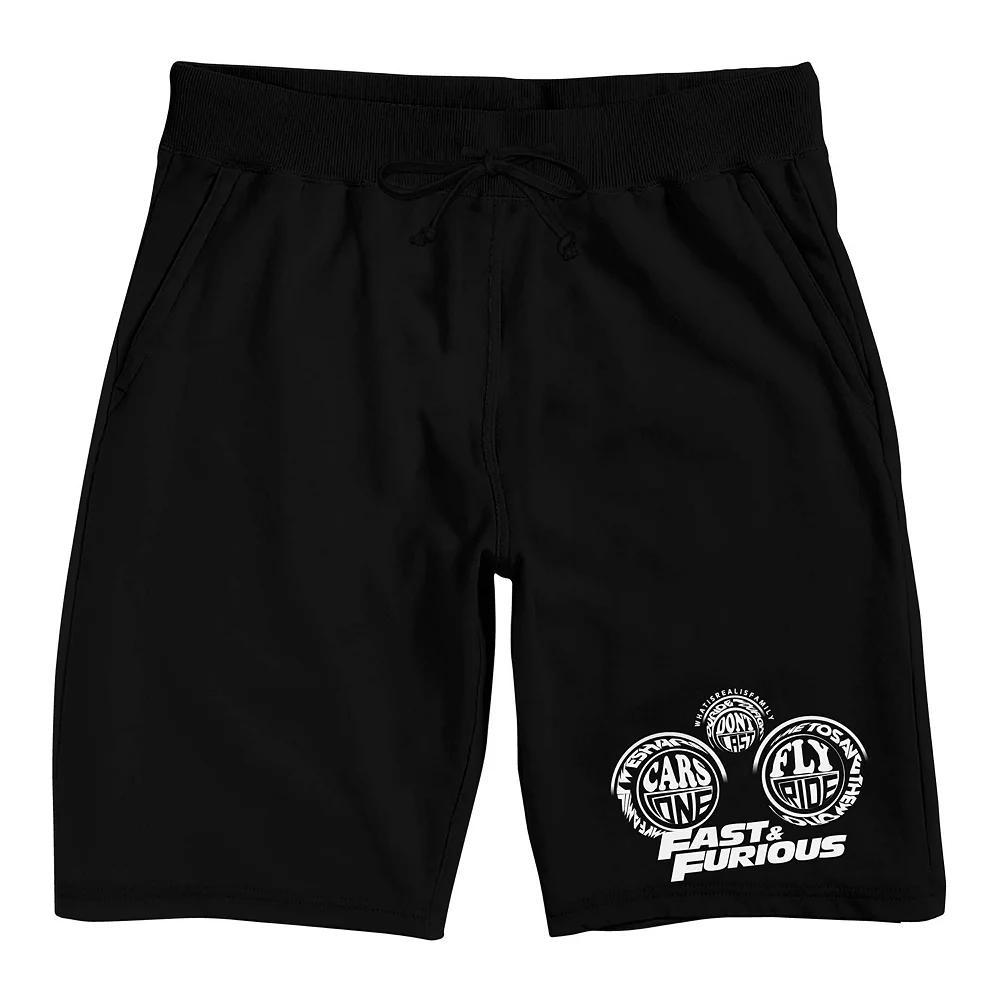Men's Fast & Furious Circle Sleep Shorts, Size: Small, Black Product Image