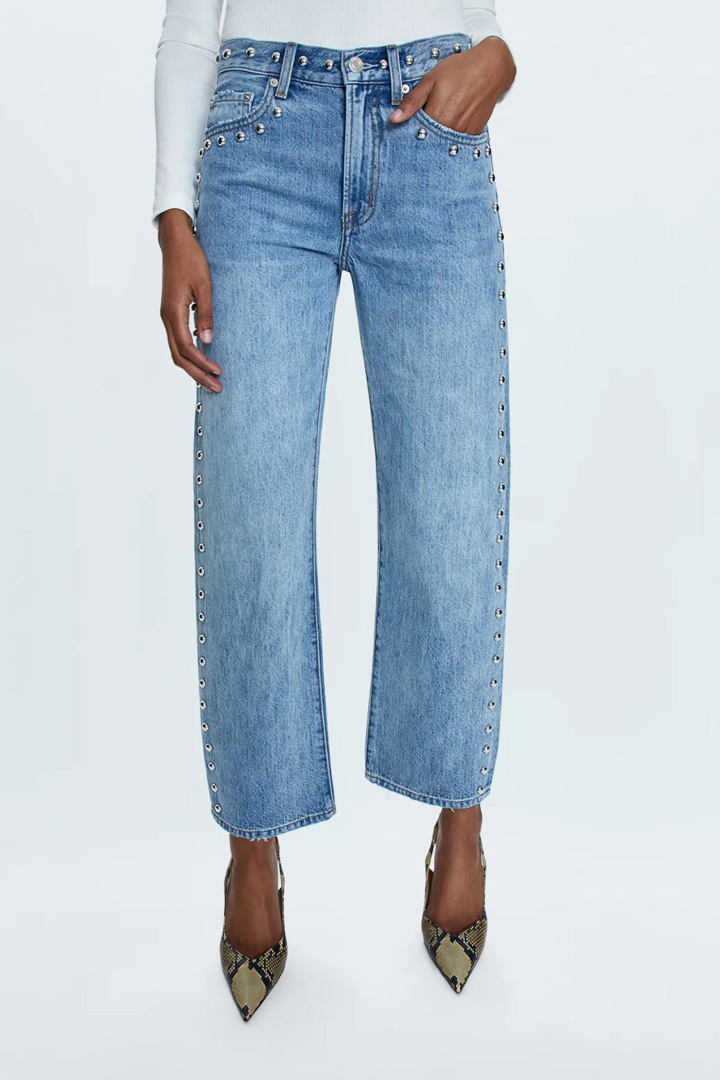 "Lexi" Studded Straight Jean Product Image