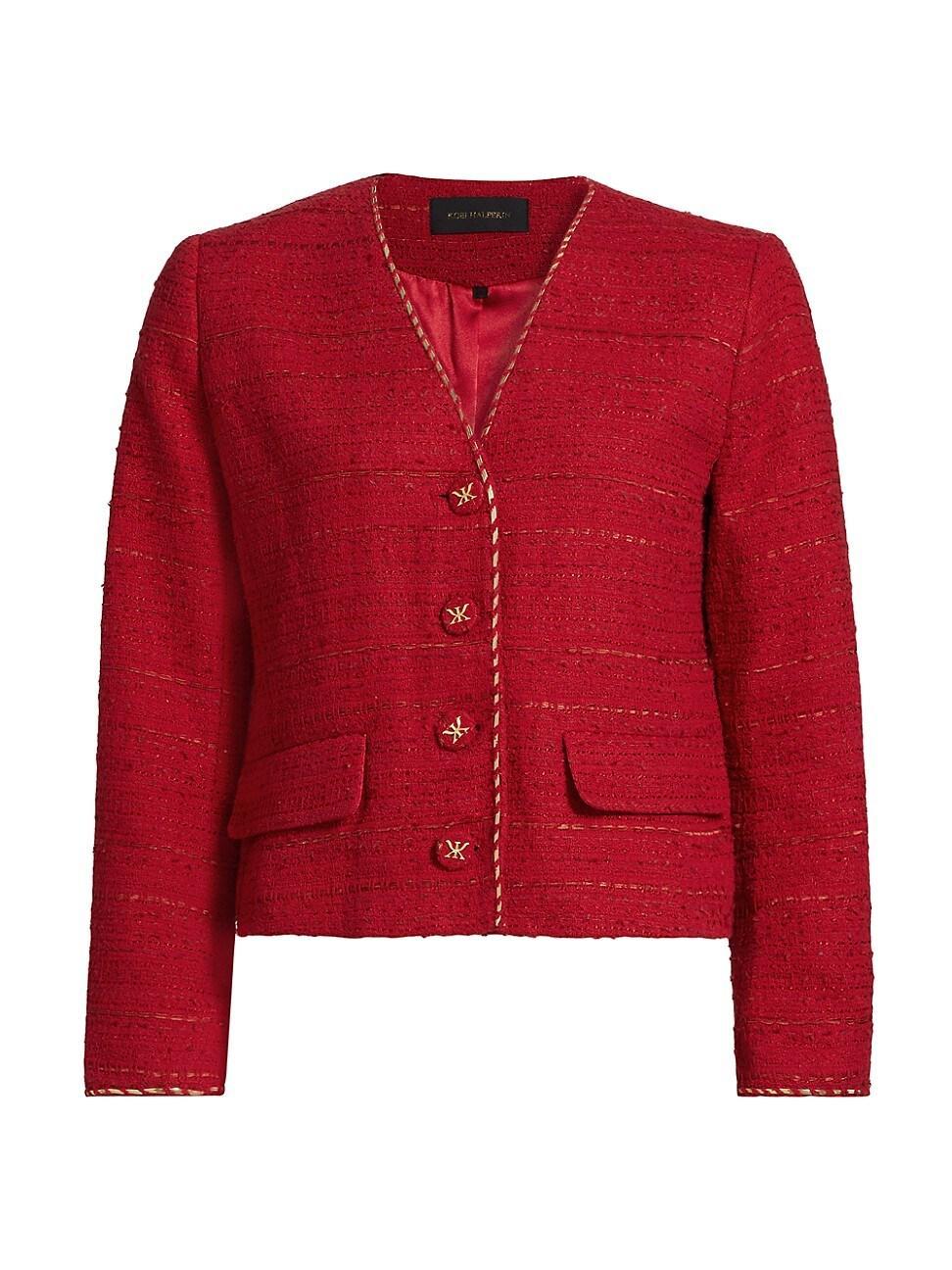 Womens Clara Tweed Cropped Jacket Product Image