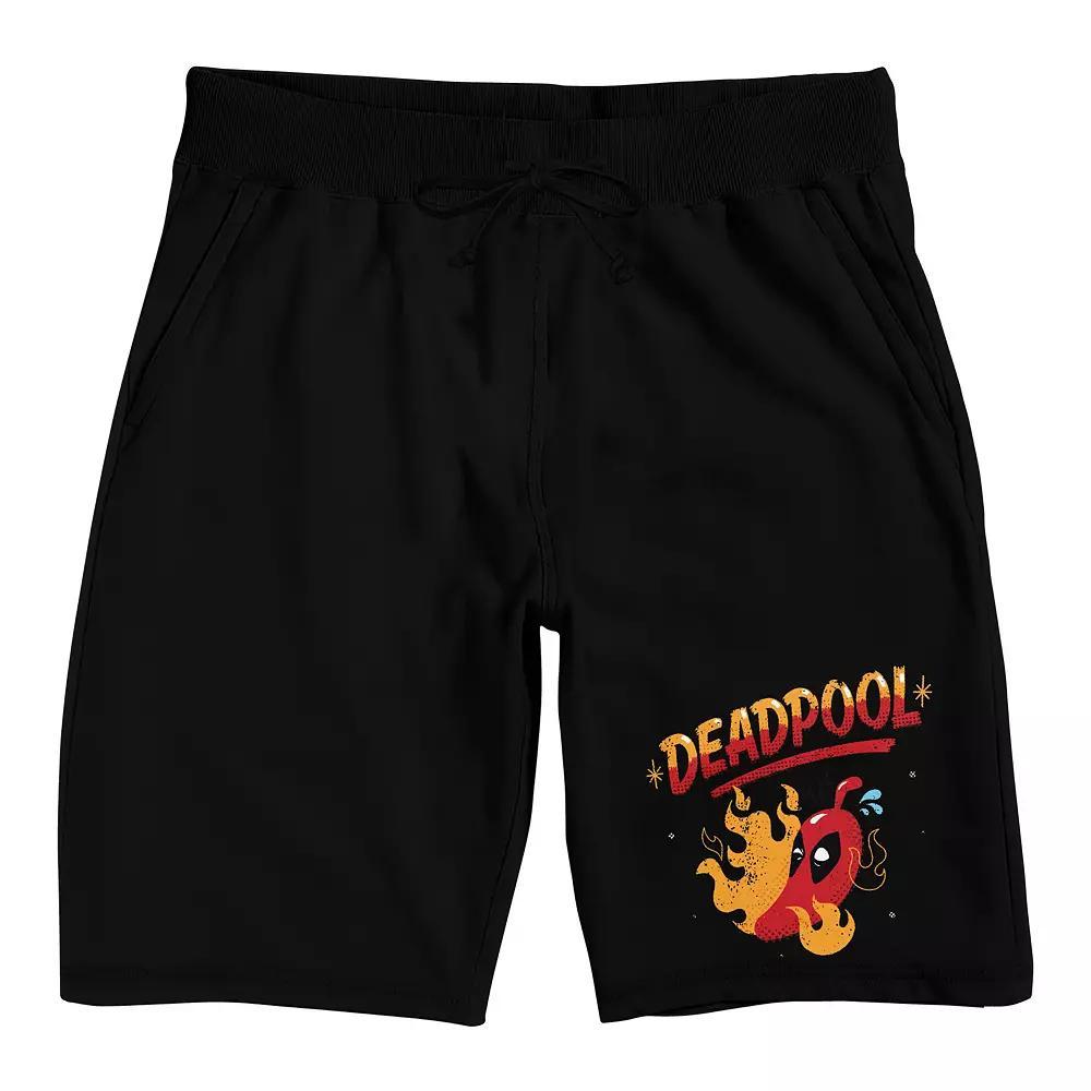 Mens Deadpool Hot Pepper Sleep Shorts Product Image