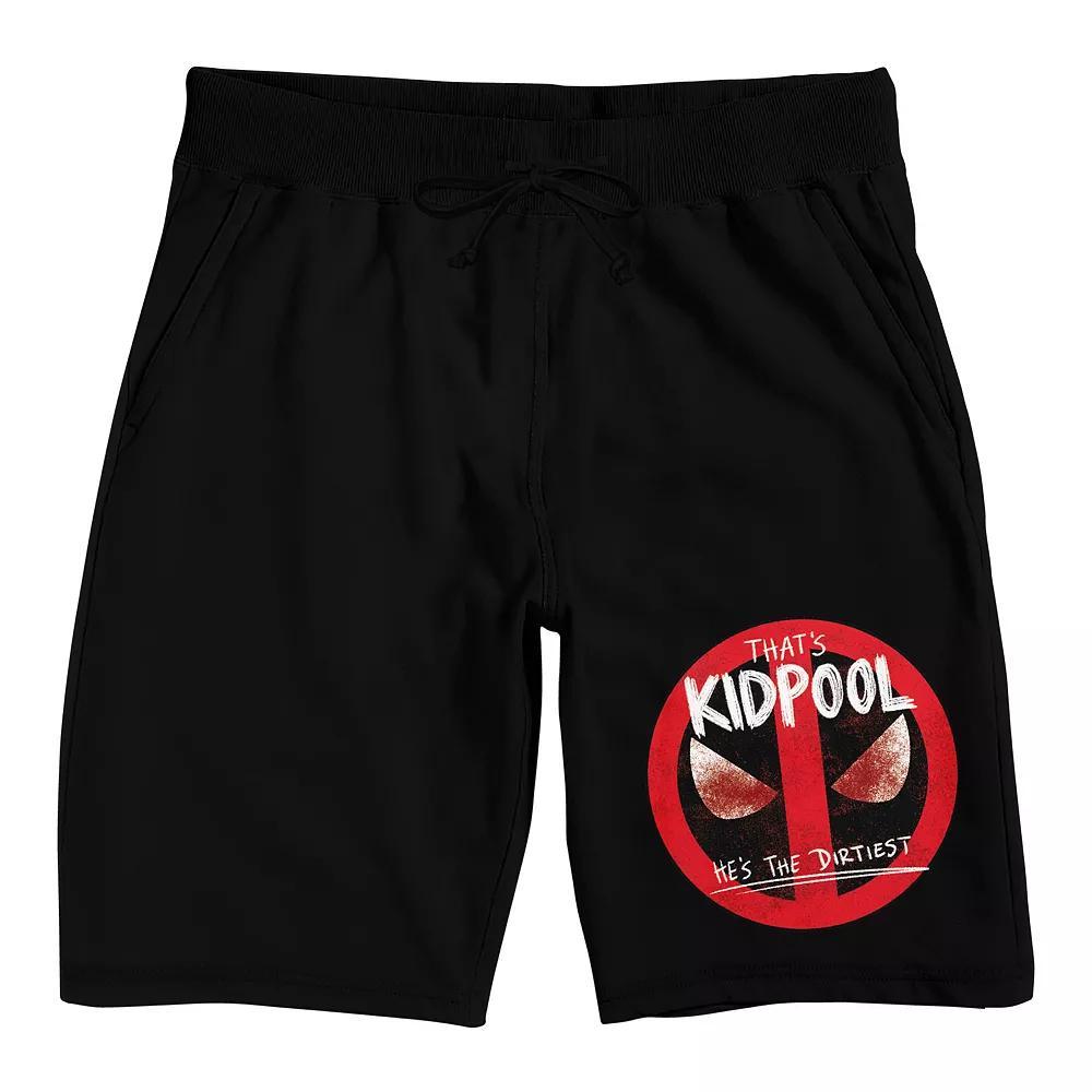 Men's Deadpool 3 Kidpool Pajama Shorts, Size: Small, Black Product Image