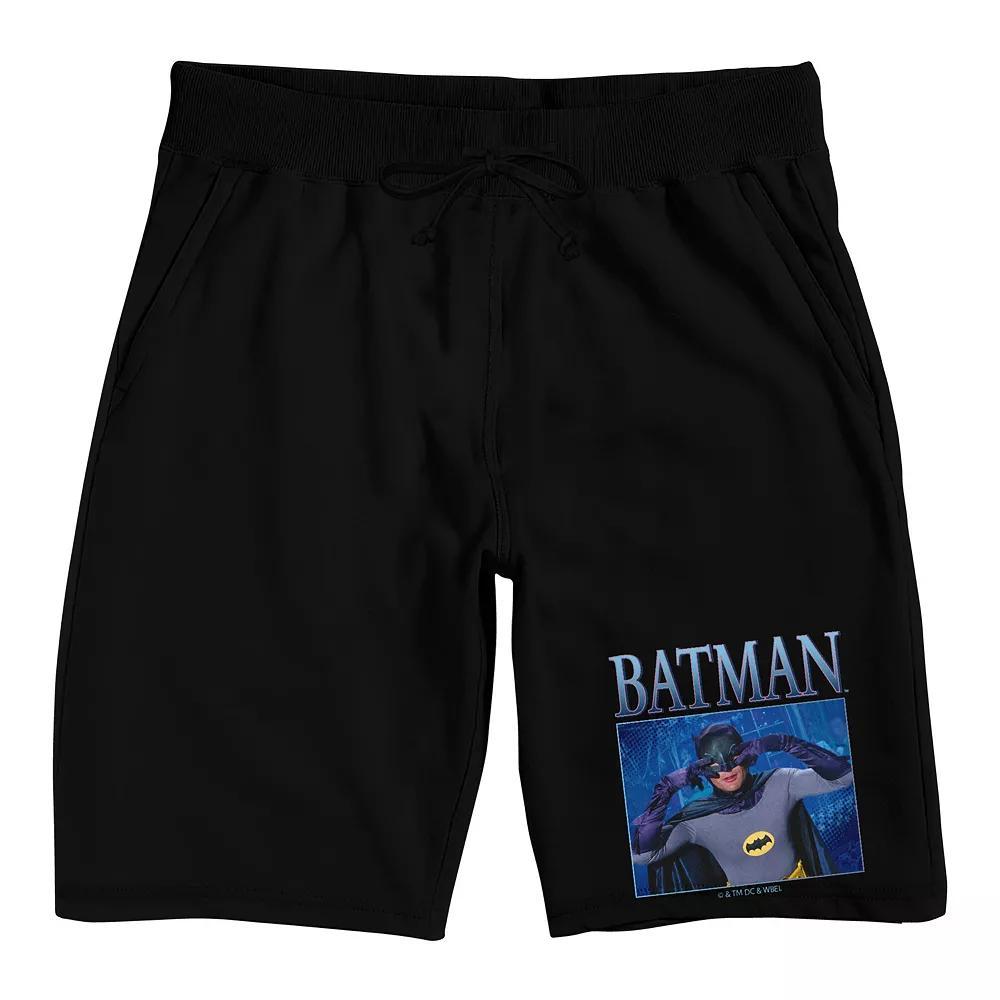 Men's Batman 1966 TV Series Sleep Shorts, Size: XXL, Black Product Image
