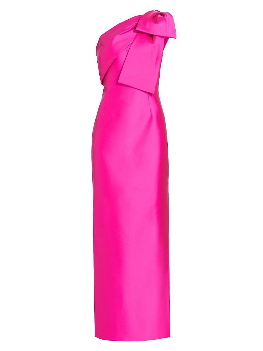 Womens Bonnie Satin One-Shoulder Gown Product Image