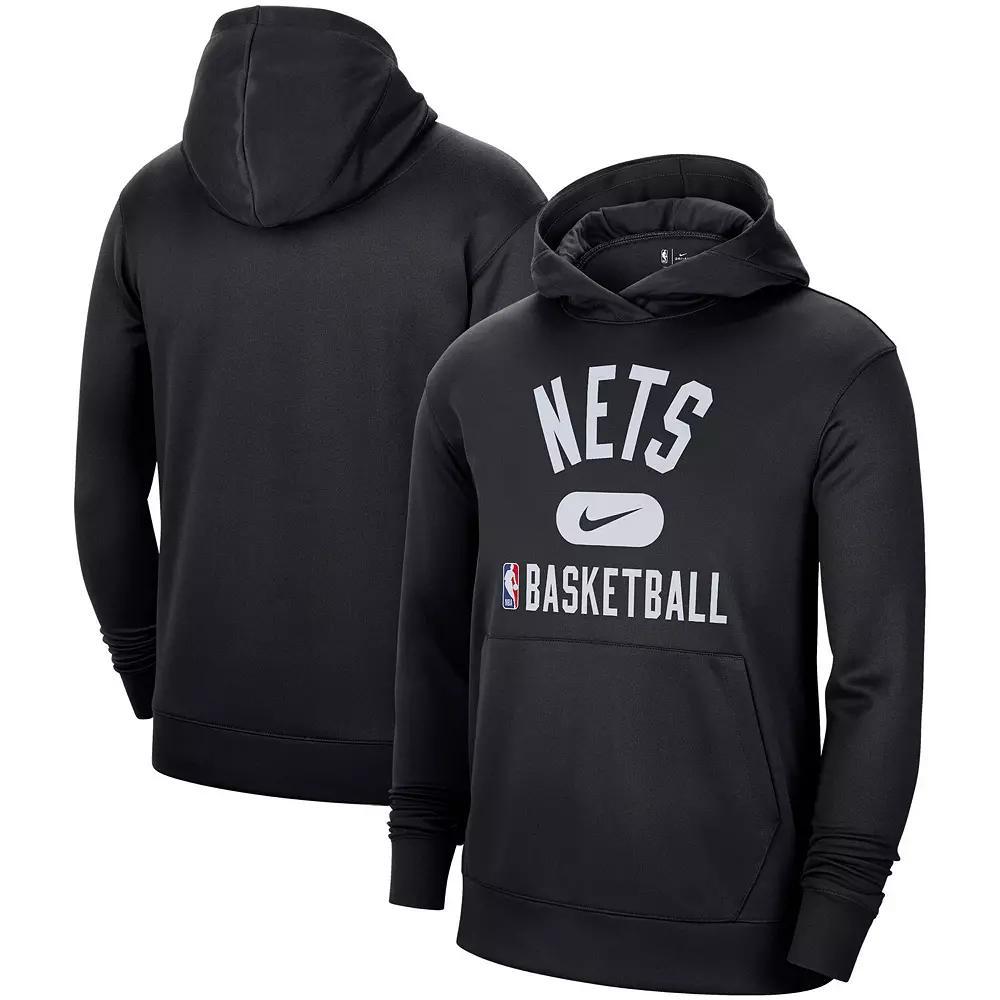 Men's Nike Black Brooklyn Nets 2021-2022 Spotlight On Court Performance Practice Pullover Hoodie, Size: Medium Product Image