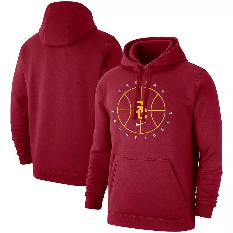 Men's Nike Cardinal Stanford Cardinal Basketball Icon Club Fleece Pullover Hoodie, Size: 2XL, Red Product Image
