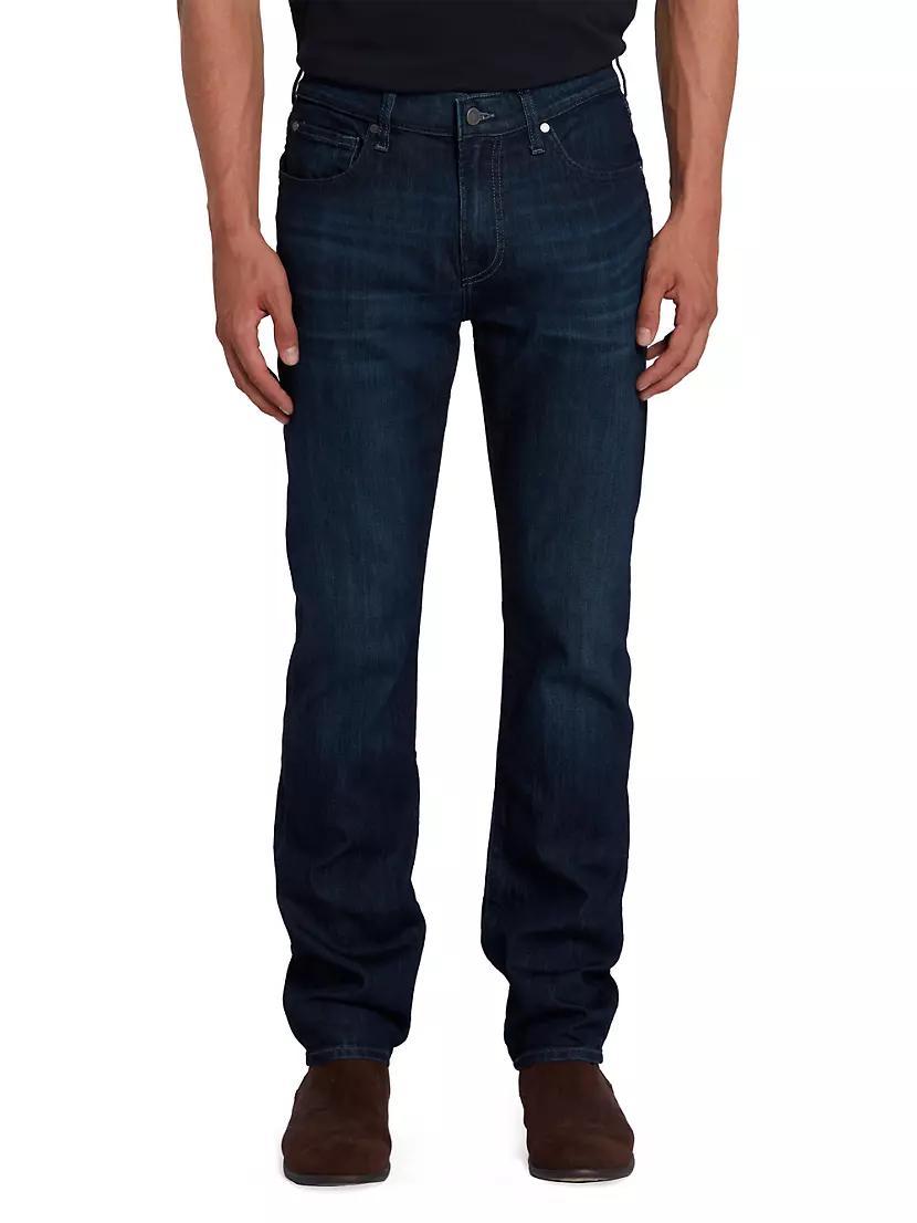 Mens Cotton-Blend Straight-Leg Jeans Product Image