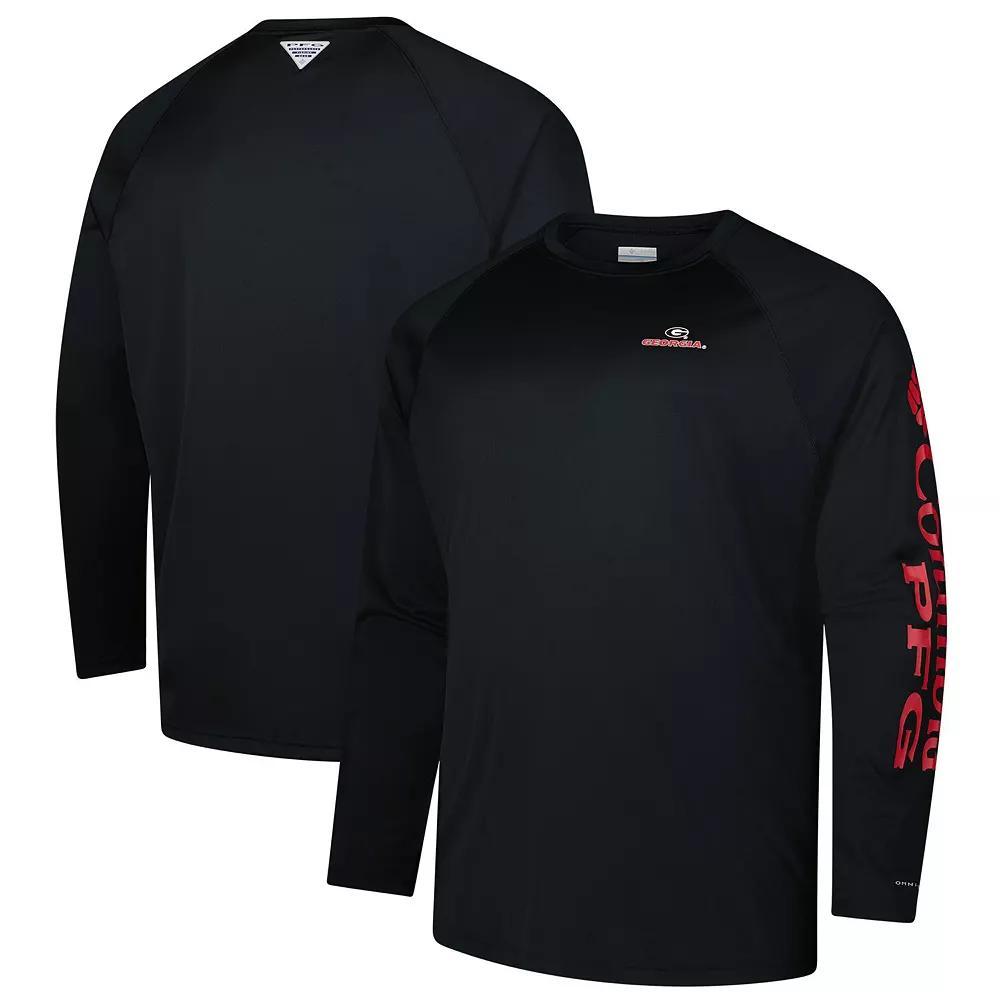 Men's Columbia Black Georgia Bulldogs Big & Tall Terminal Tackle Omni-Shade Long Sleeve T-Shirt, Size: 2XLT Product Image