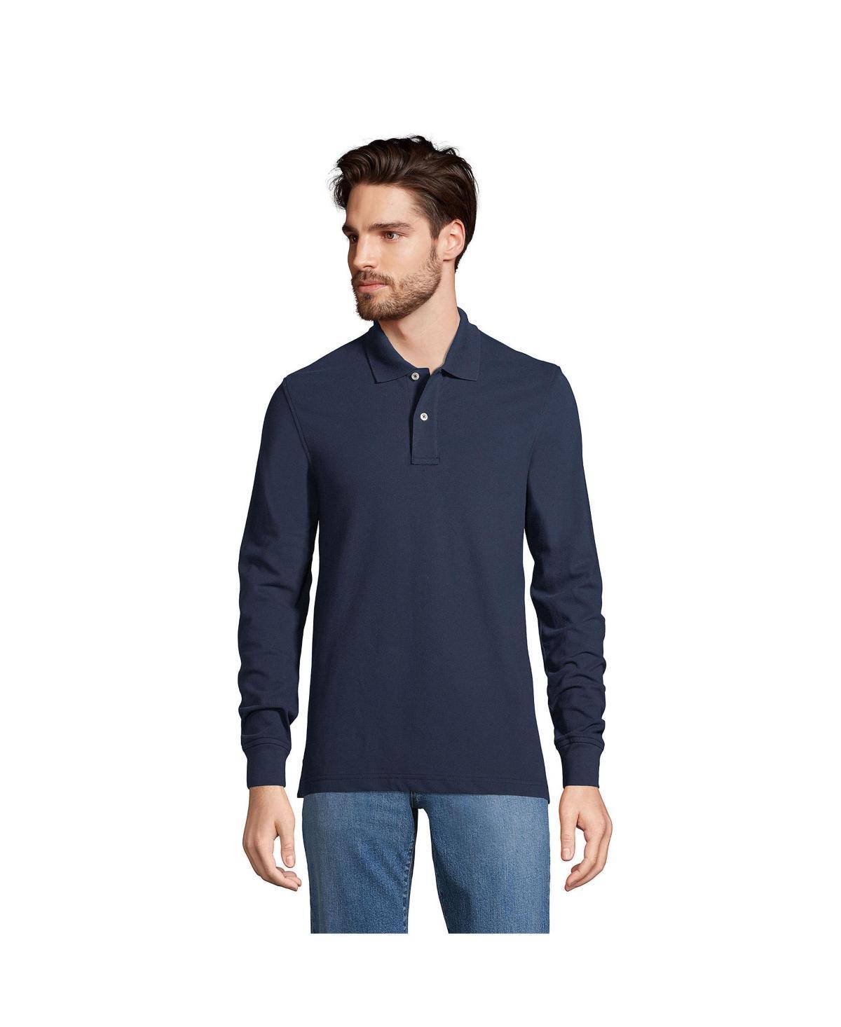 Men's Lands' End Comfort First Mesh Polo, Size: Large, Evening Blue Product Image
