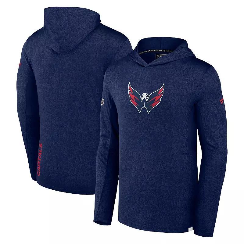 Men's Fanatics Branded  Navy Washington Capitals Authentic Pro Lightweight Pullover Hoodie, Size: XL, Blue Product Image
