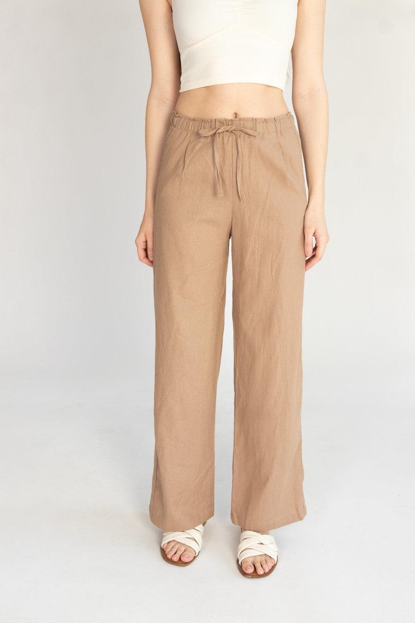 Linen Drawstring Pants Product Image