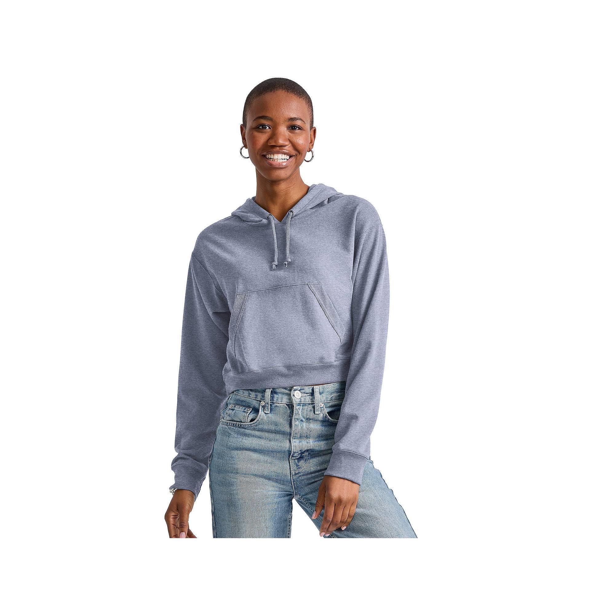 Womens Hanes Cropped Fleece Hoodie Product Image