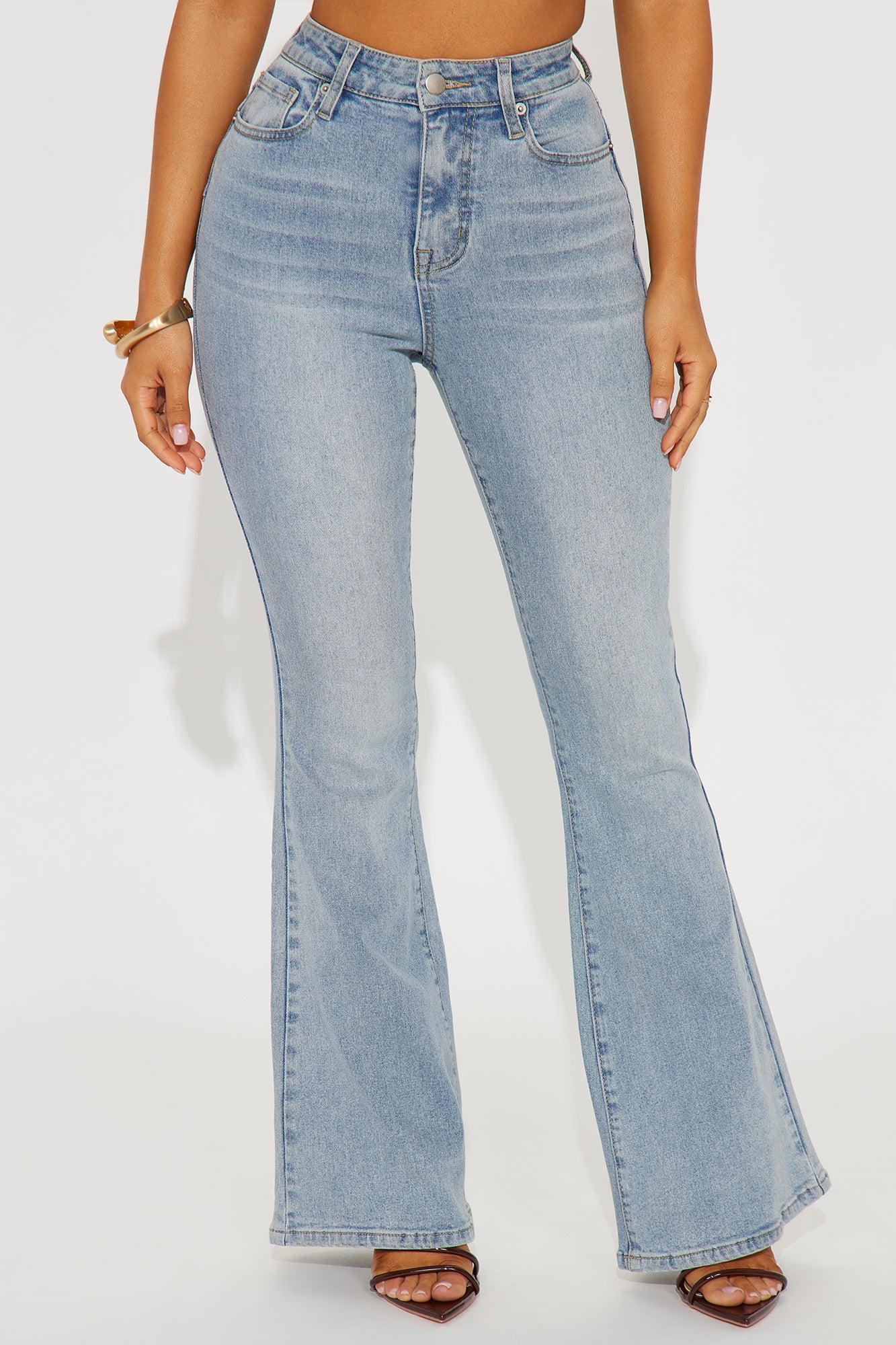 Petite San Diego Sculpting Stretch Flare Jeans - Light Wash Product Image
