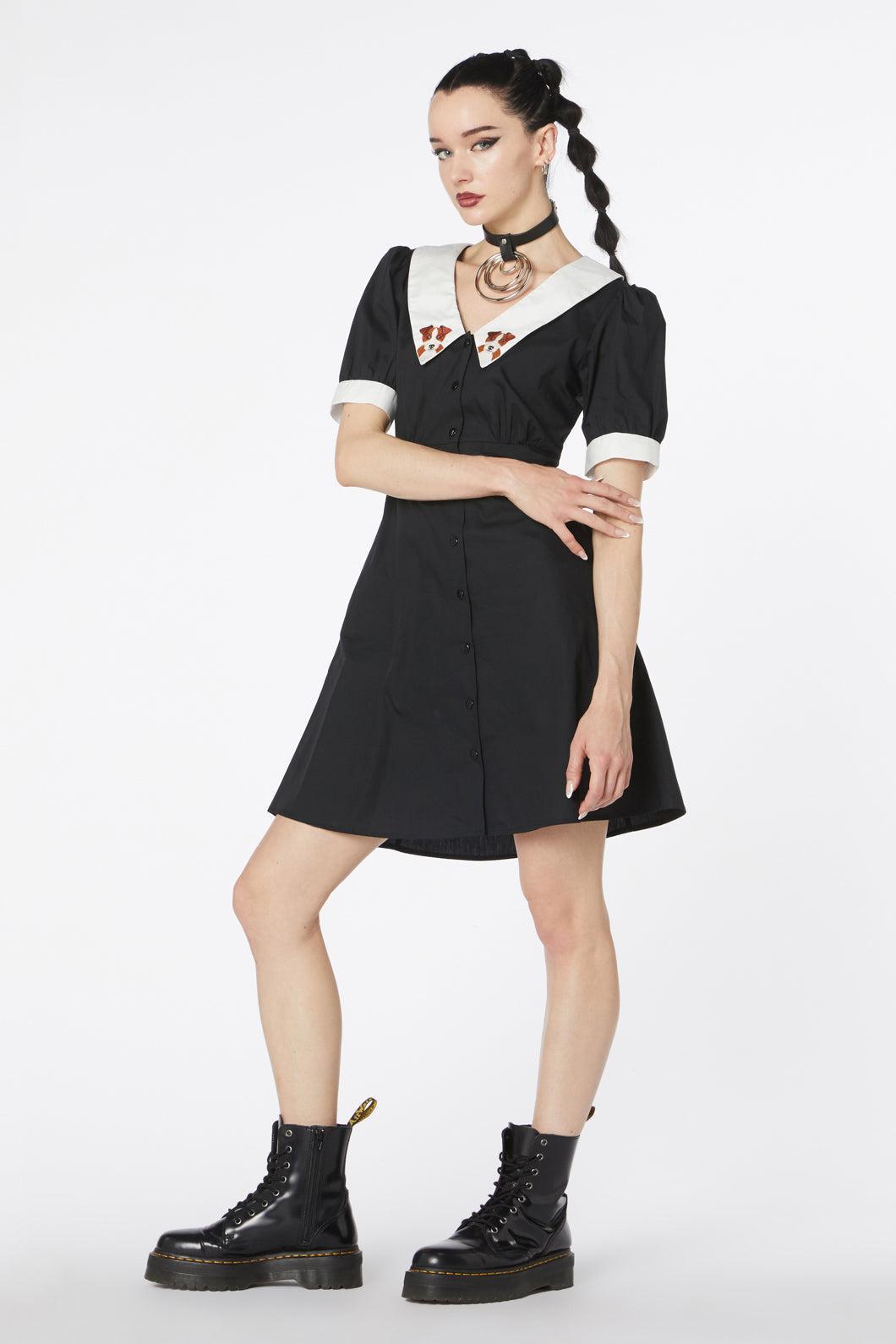Puppy Embroidery Dress Product Image