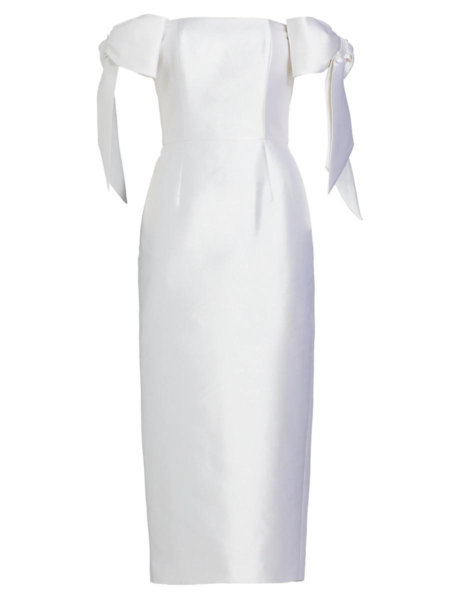 Womens Isabella Bow Midi-Dress Product Image