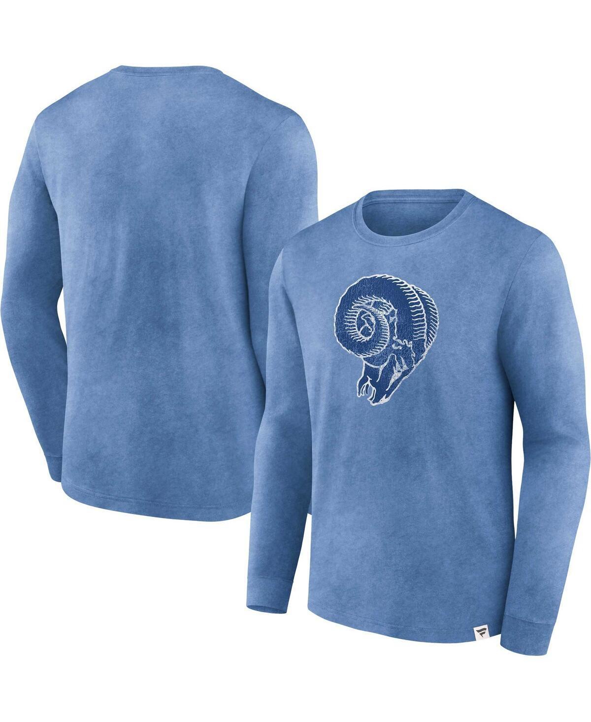 Mens Fanatics Branded Heather Royal Los Angeles Rams Washed Primary Long Sleeve T-Shirt Product Image