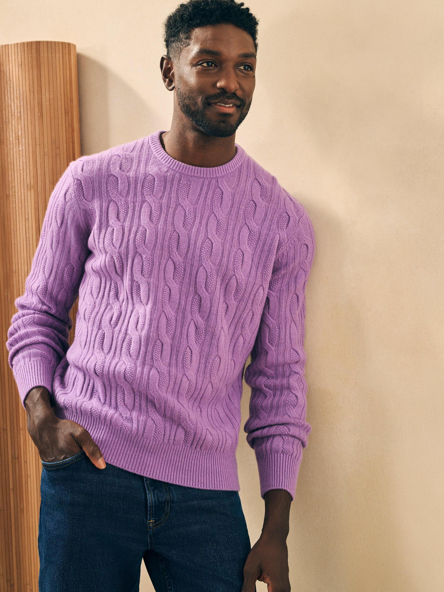 Reserve Cashmere Crewneck Sweater - Winter Lilac Male Product Image