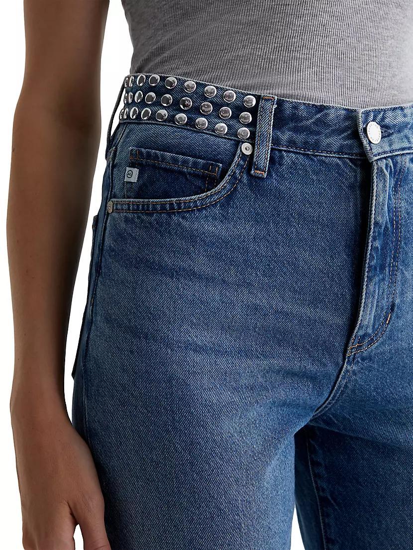 Rian Studded High-Rise Straight-Leg Jeans Product Image